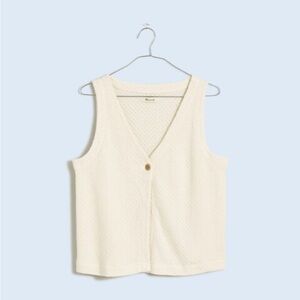 NWT Madewell Pointelle Single-Button Vest XXS